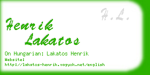 henrik lakatos business card